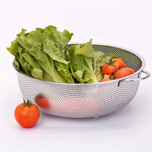 Stainless Steel Colander with Handle, Large Strainer Basket for Kitchen (25.5 cm)