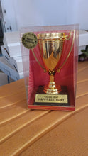 Golden Birthday Trophy – “You Are Great Happy Birthday” Plastic Award with Base