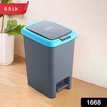Apex Plastic Push N Pedal Dust Bin | Hands-Free Operation, Compact Design 6.5 Liters (1 Pc / Mix Color)