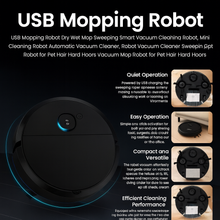 Automatic Sweeping & Mopping Robot Vacuum – Compact, Quiet, USB Rechargeable Smart Cleaner